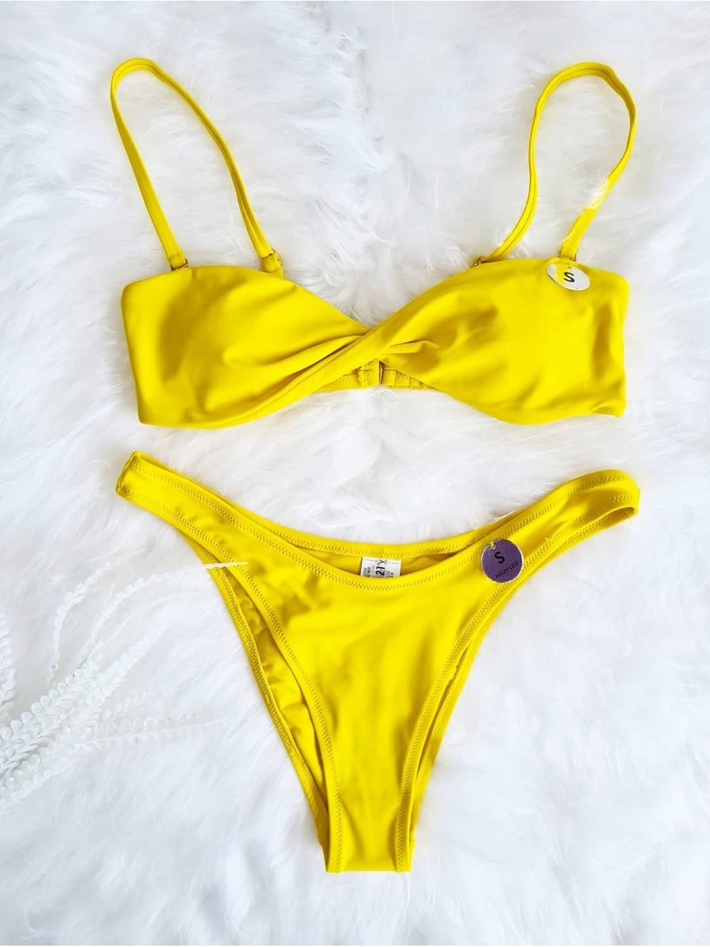 Yellow Women’s Bikini Set - Size S Forever21